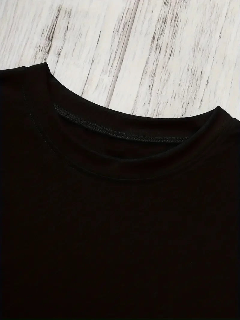 Women's "Basketball Mom" Graphic T-Shirt - Black short-sleeved crewneck casual top with heart and basketball designs
