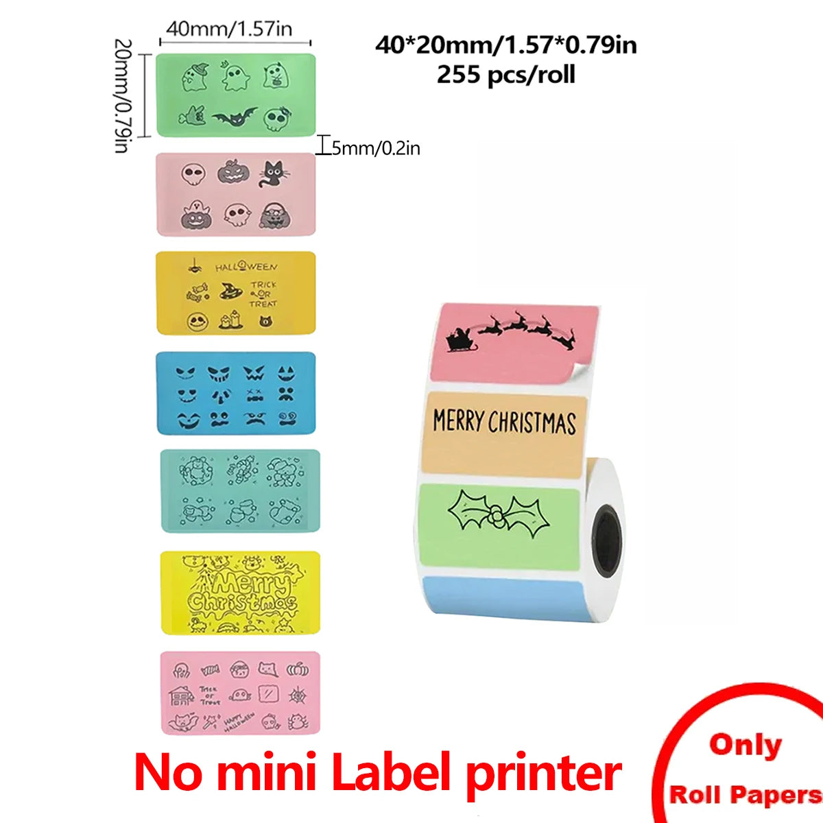 Mini portable thermal label printing machine - suitable for small businesses, offices, and homes, mobile wireless label barcode