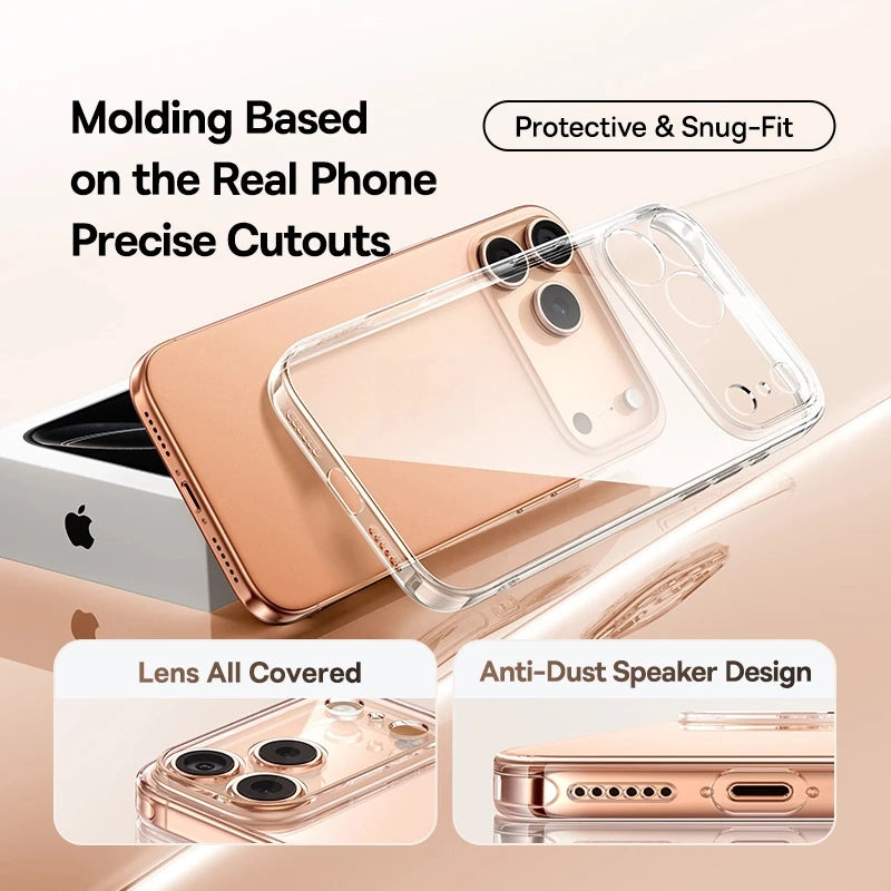 Baseus Clear Case For iPhone 17 Pro Max Soft TPU Case For iPhone 17 Air Anti-drop Ultra Thin Cover For iPhone 16 15 Pro Max Case