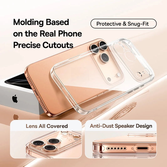 Baseus Clear Case For iPhone 17 Pro Max Soft TPU Case For iPhone 17 Air Anti-drop Ultra Thin Cover For iPhone 16 15 Pro Max Case