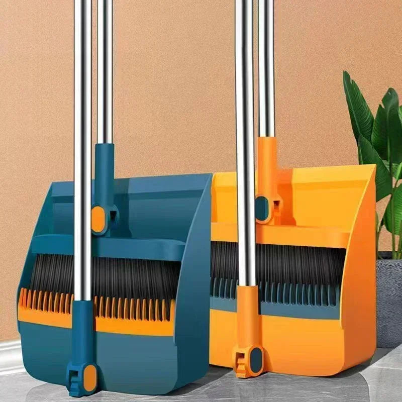 Broom Set Household  Broom Dustpan Set Brush Head Sweeping Folding Garbage Shovel Broom