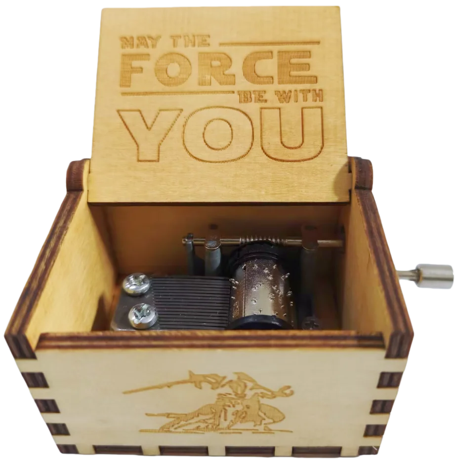 Hot Anime Wooden Carved Music Box Premium Home Decoration Ornament Gift for Christmas/Birthday/Valentine's Day Handmade Gift