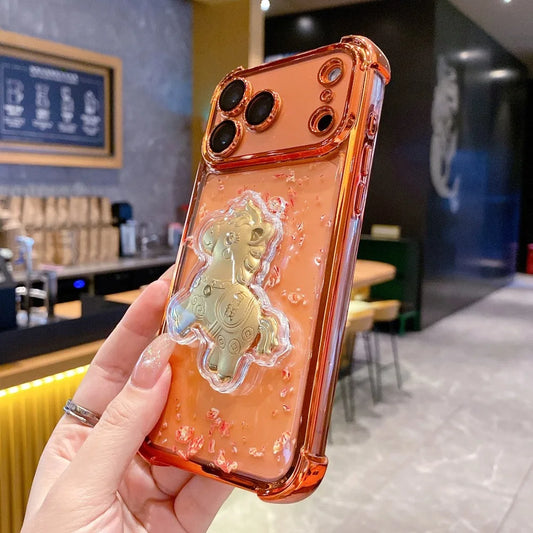 The latest phone case  2025 for iPhone 17/16/15 14Pro Max creative wealth design luxurious ultra-thin shock-absorbing silicone