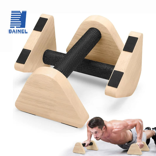 Solid Wood Russian Stand Push Up Wooden Stand Indoor Exercise Strength Training Home Upper Limb Fitness