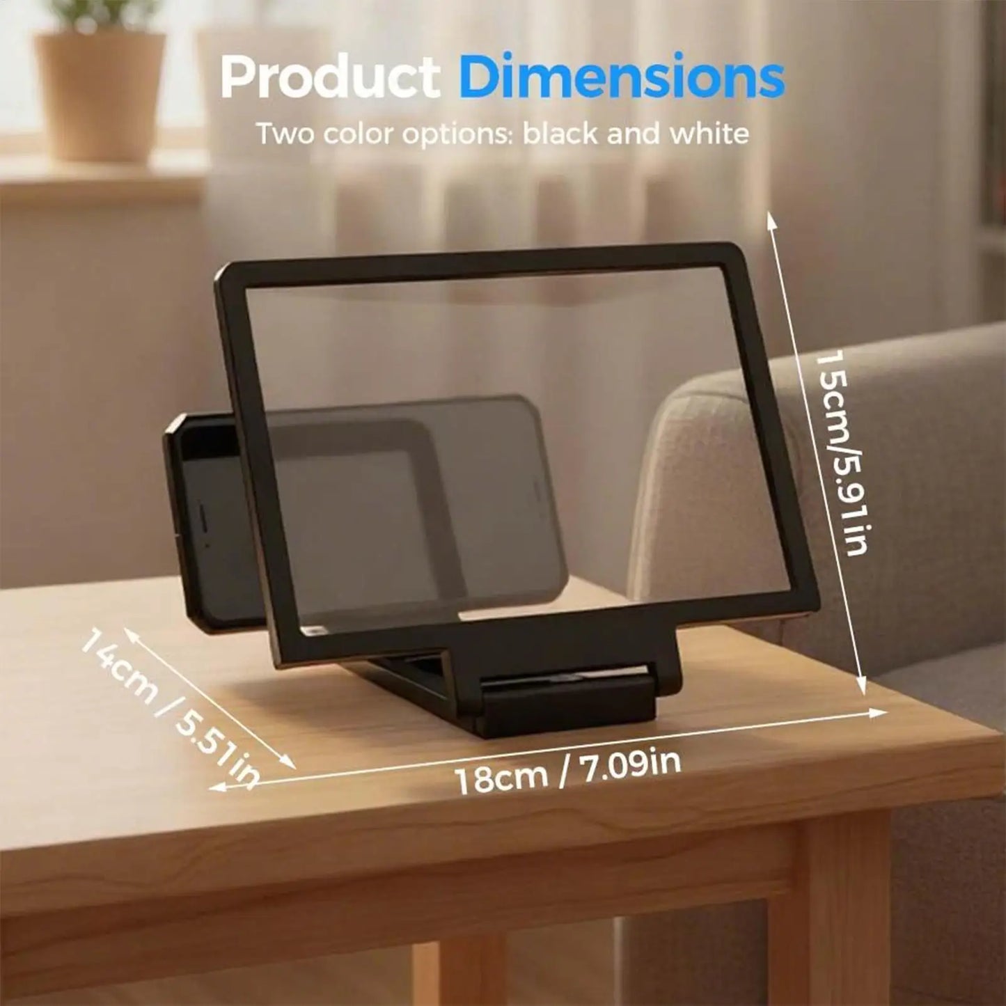 18cm/22cm mobile phone amplifier HD screen magnifying glass Smart Phone Screen Magnifier for Daily Reading Multi functional
