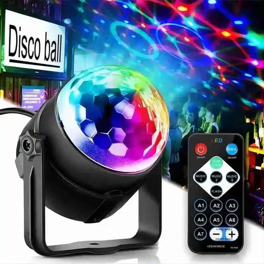 RGB Led Crystal Color Disco Magic Ball Light Strobe Lamp for Home Party Club Bar Dance Christmas Gift KTV Stage Lighting Effect