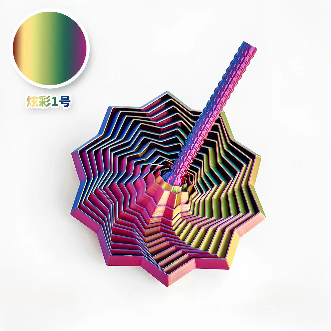3D Printing Expanded Sensory Fidget Star Model Visual Illusion Hexagon Whirling Spiral Ornaments Stress Relief Board Game