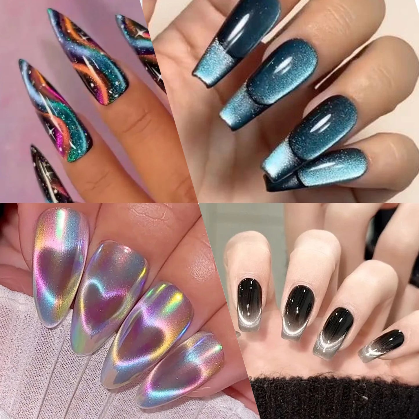 5/6 IN 1 Multi-function Cat Eye Magnetic Stick Nail Magnet Board For Nail Gel Polish Line Strip Effect Magic Nail Art Tools