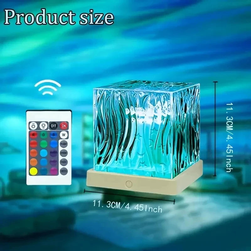 LED Water Ripples Lamp Galaxy Projector Night Light with Remote Control USB Powered A Mood Light Perfect for Home Room Decor