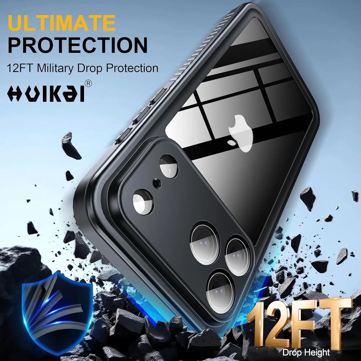 Waterproof Case for iPhone 17 Pro Max 16 Plus 15 Pro Max 15 14 13 14 Pro Max IP68 Dustproof Protector Full Body Protective Case