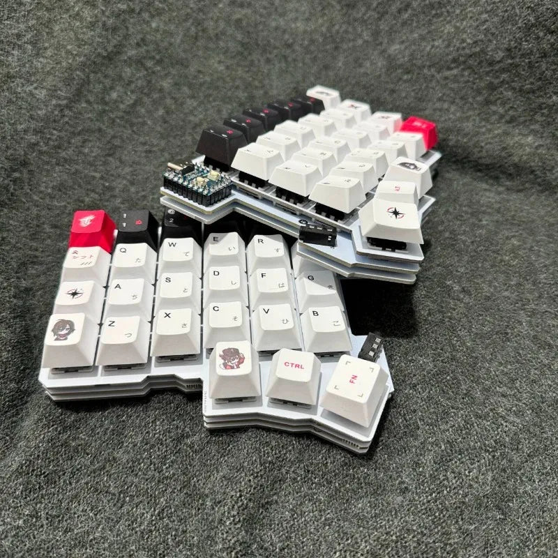 Silakka54 Split Keyboard Kit Wired Hot Swap Support VIAL Split Ergonomic Keyboard RP2040zero Customized PC Gamer Accessories