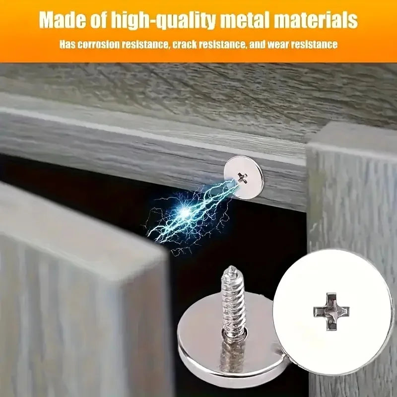 Cabinet Door Magnet Catches Round Metal Magnetic for Wardrobe Hidden Closing Magnetic Door Catch Closer for Furniture Hardware
