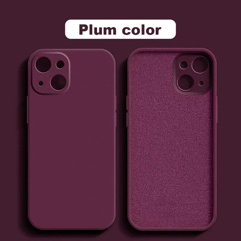Original Liquid Silicone Phone Case For iPhone 17 16 15 14 13 11 12 15 Pro Max Mini X XR XS 7 8 Shockproof Back Cover