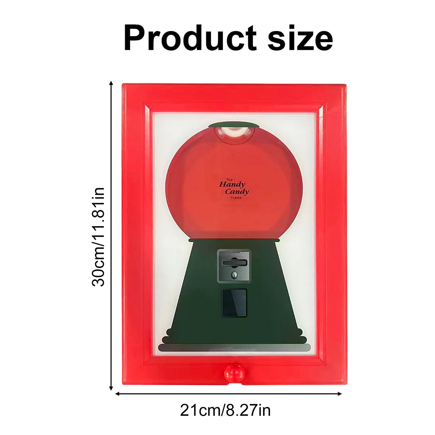 2-in-1 Candy Dispenser Picture Hanging Candy Frame Gumball Machine In A Frame Handy Fast Distribution Candies Nuts Christmas Gif