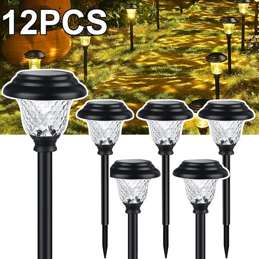Solar Lawn Lights Outdoor Waterproof Garden Decor Light Ground Lamp Patio Balcony Garden Light LED Landscape Lamp for Yard Fence