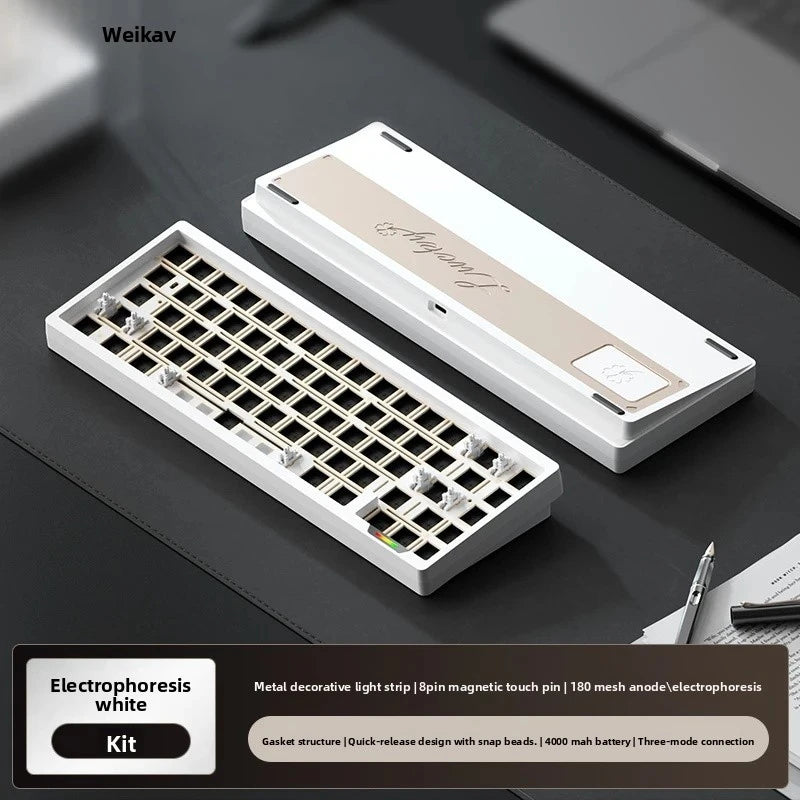 Weikav Lucky65 V3 3 Mode Mechanical Keyboard Kit Aluminum Wireless Gaming Keyboard 60% Bluetooth 2.4G RGB Hotswap PC Gamer Gifts