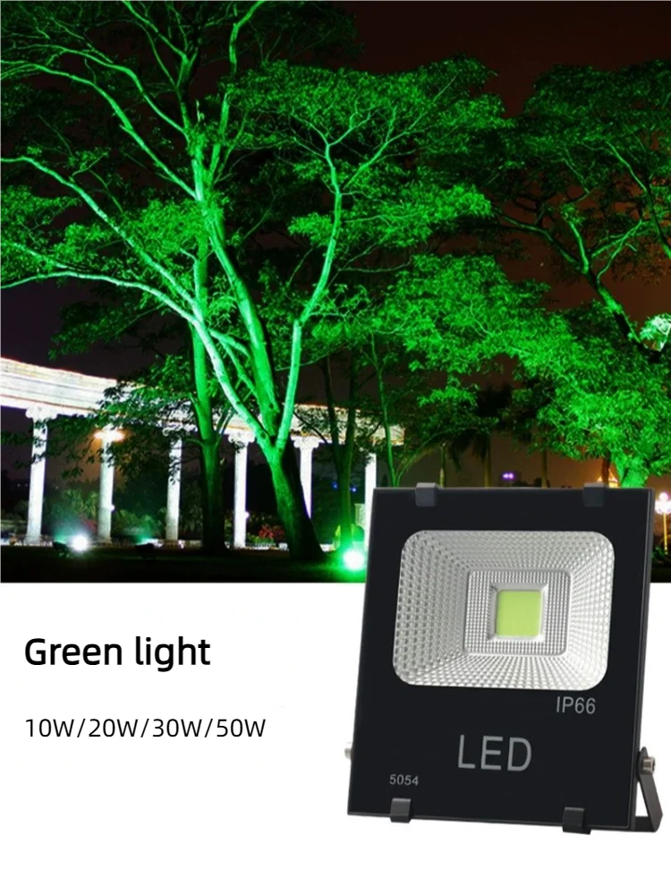 Led Colorful Floodlight Colorful RGB Color-changing Spotlight Outdoor Waterproof Landscape Garden Square Park Tree Greening Lamp