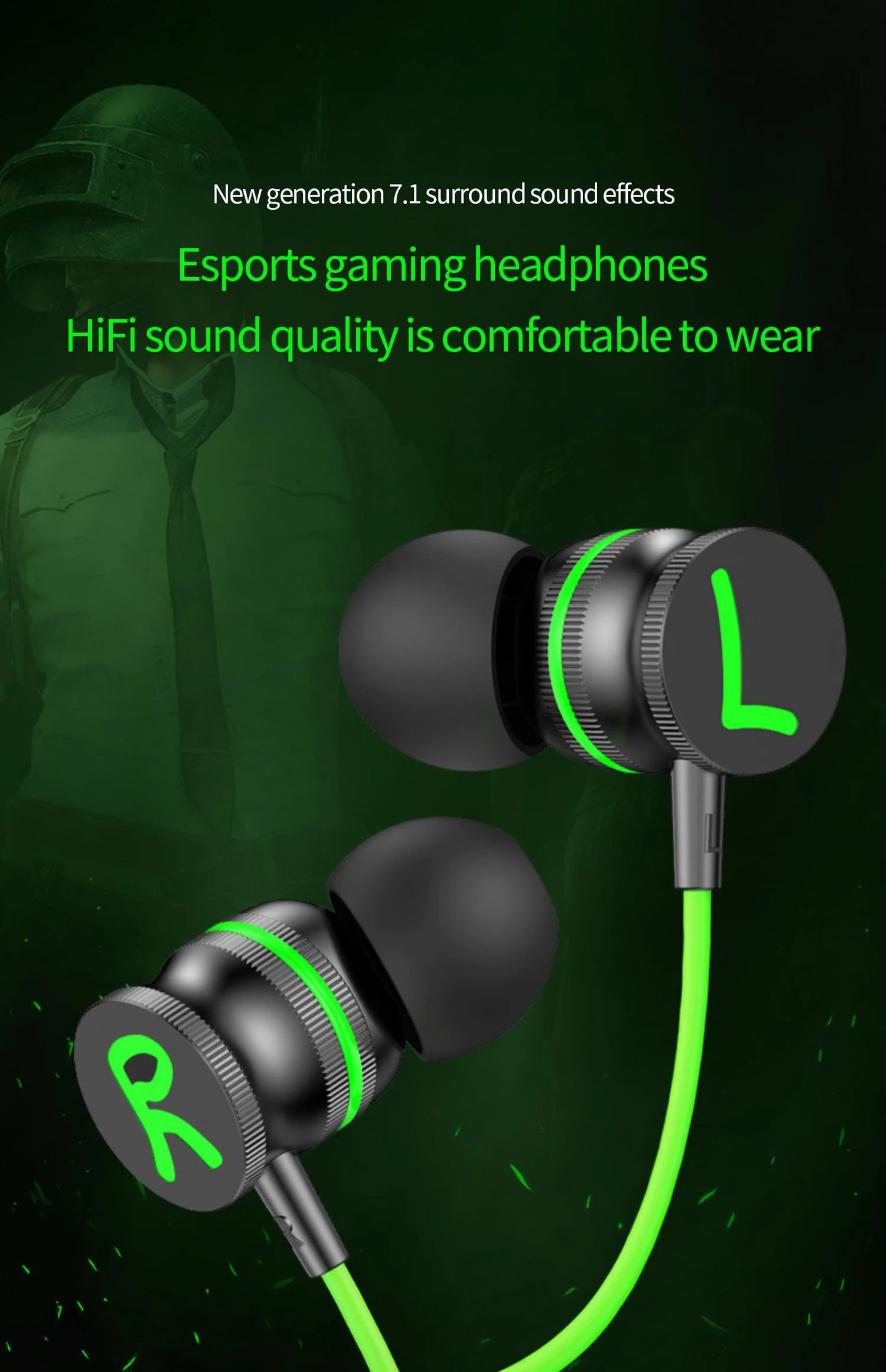Headset Gamer Headphones Wired Earphone Gaming Earbuds With Mic For Pubg PS5 CSGO Casque Phone Tablet Laptop Universal Game
