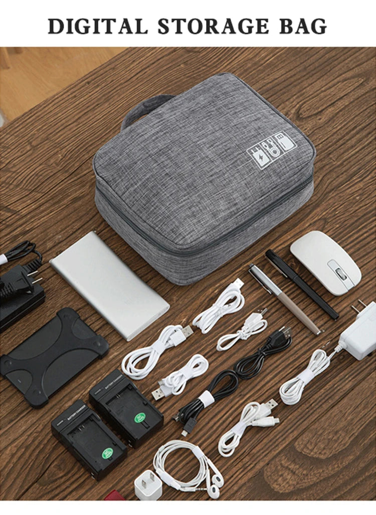 Electronics Organizer Travel Cable Organizer Bag for Electronics Accessories, Portable Tech Carring Large Storage Case for Charg