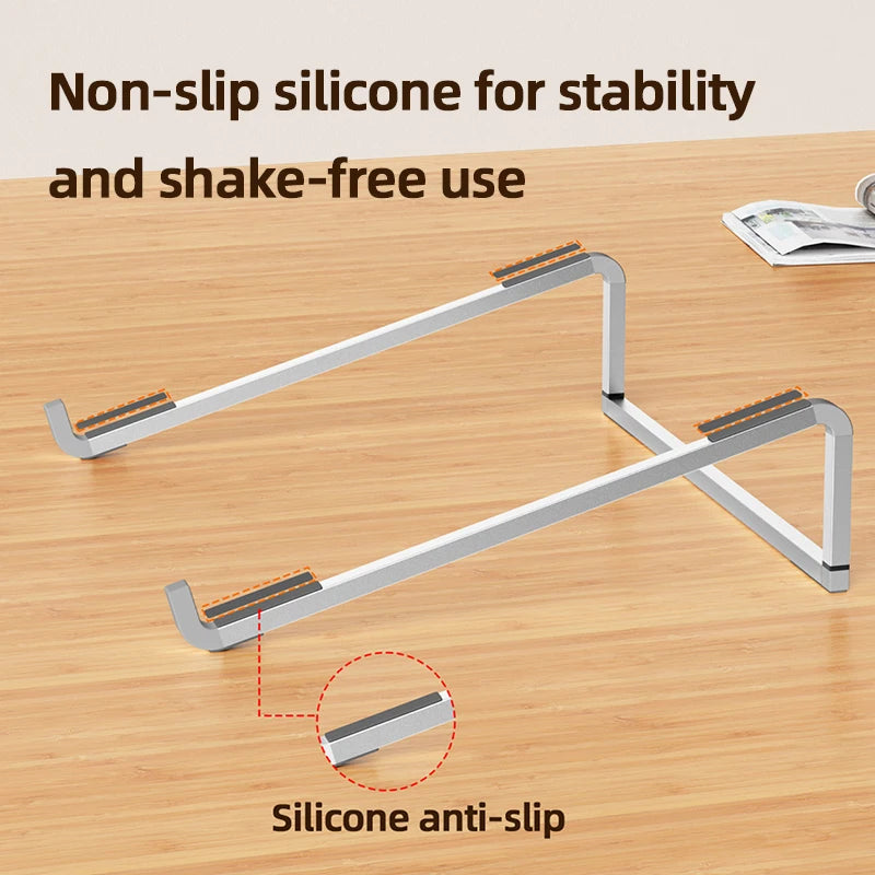 Laptop stand, lightweight aluminum alloy, easy-to-store and heat-dissipating stand, portable height-increasing stand for office