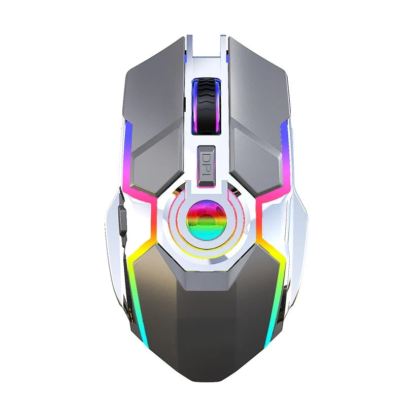 RGB Luminous 2.4G Wireless Mouse Wireless Charging Mechanical Gaming Office Mouse Three Levels DPI Adjustable Mouse 2026 New