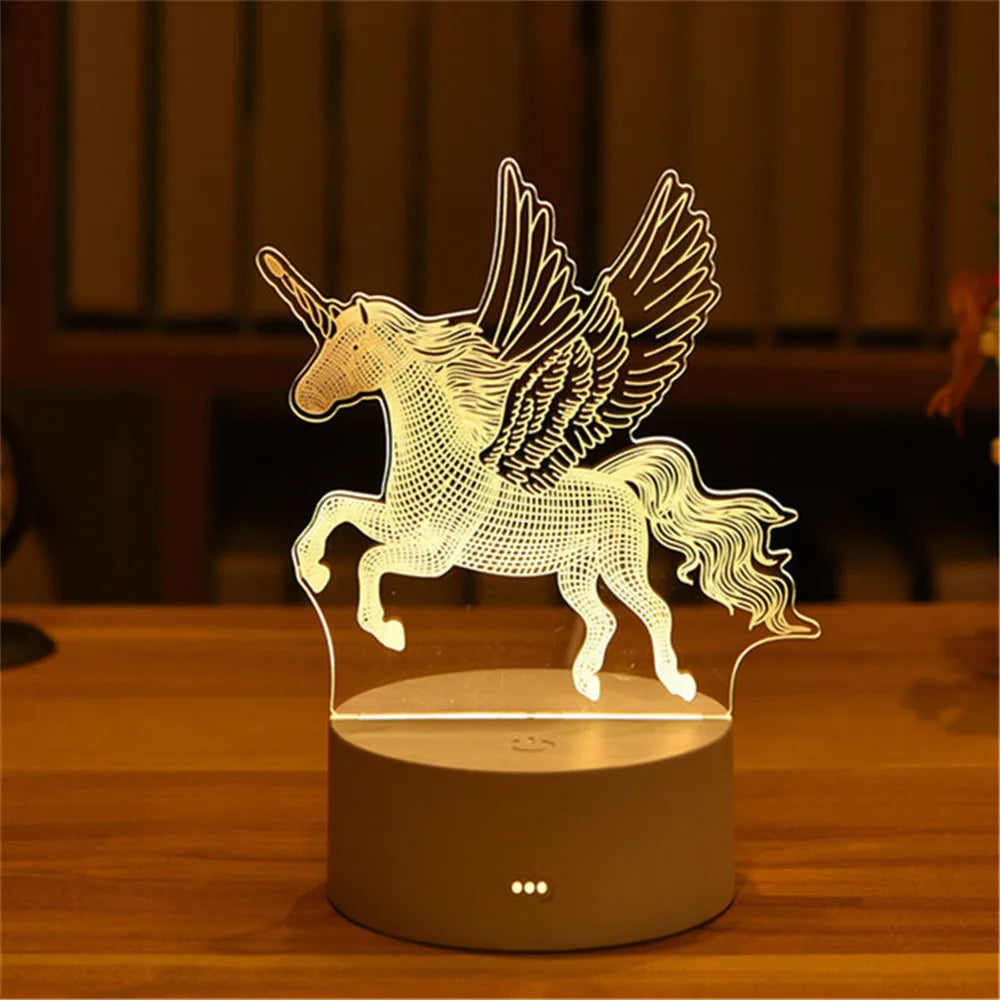 Romantic Love 3D Acrylic Neon Sign USB Led Lamp for Home Children's Night Lights Table Lamp Birthday Valentines Day Bedside Lamp