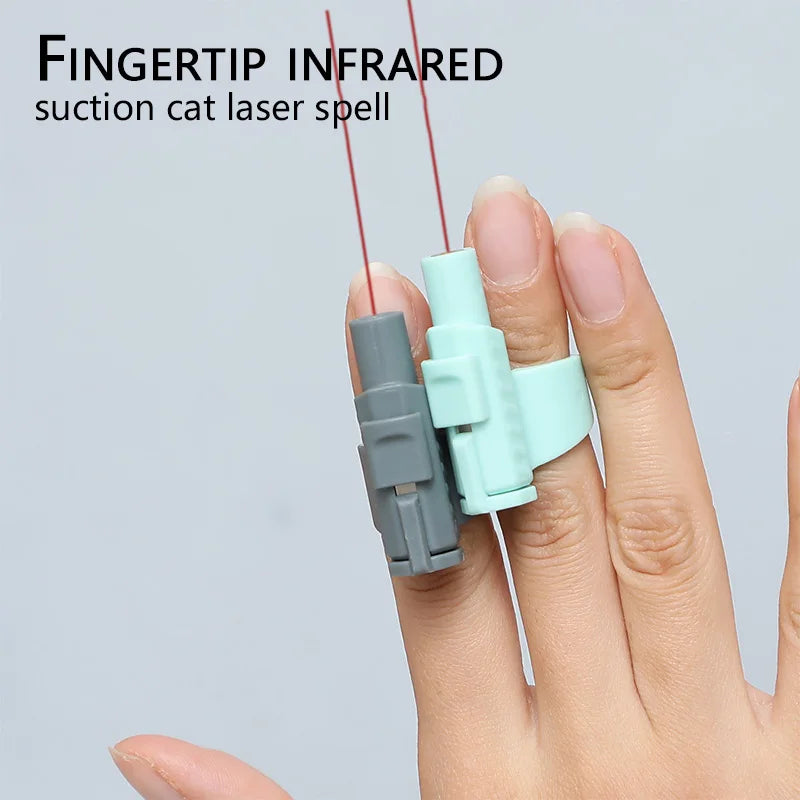 Portable Mini Laser Cat Toy Finger Sleeve Design LED Laser Pointer Pet Training Flashlight Scratching Tool Funny Cat Chase Stick