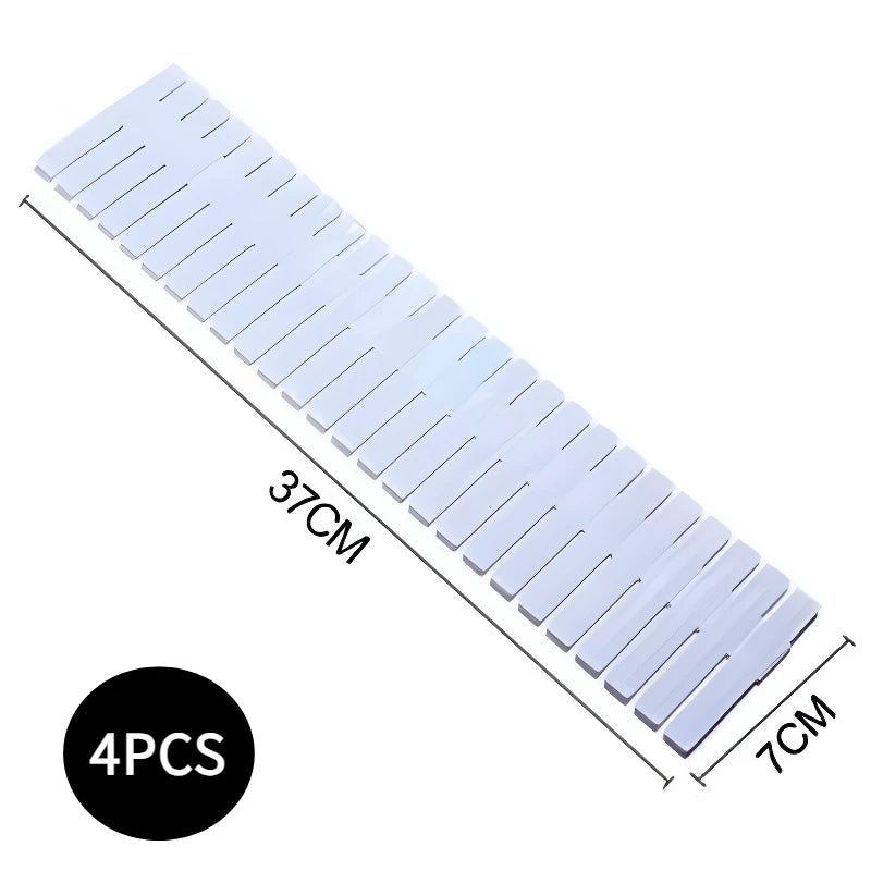 4/8/12 Pieces Drawer Divider Adjustable  Storage Organizer Separator for Tidying Clutter Cutlery  Desk & Kitchen Bedroom Office
