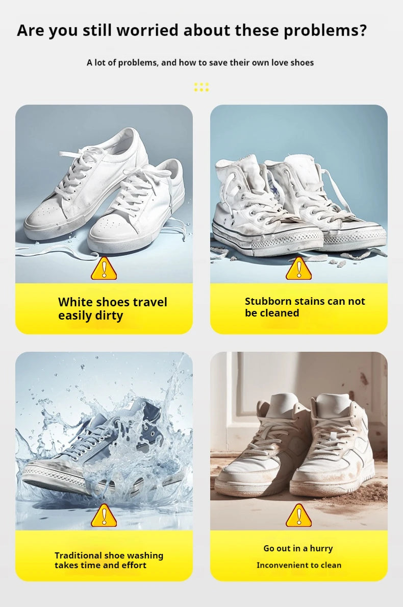 Shoes Cleaner Suit Foam Dry Cleaning 150ML Water-Free Foam Sneakers Cleaner Shoe Brush Shoe Cloth Work on White Shoe Suede Boot