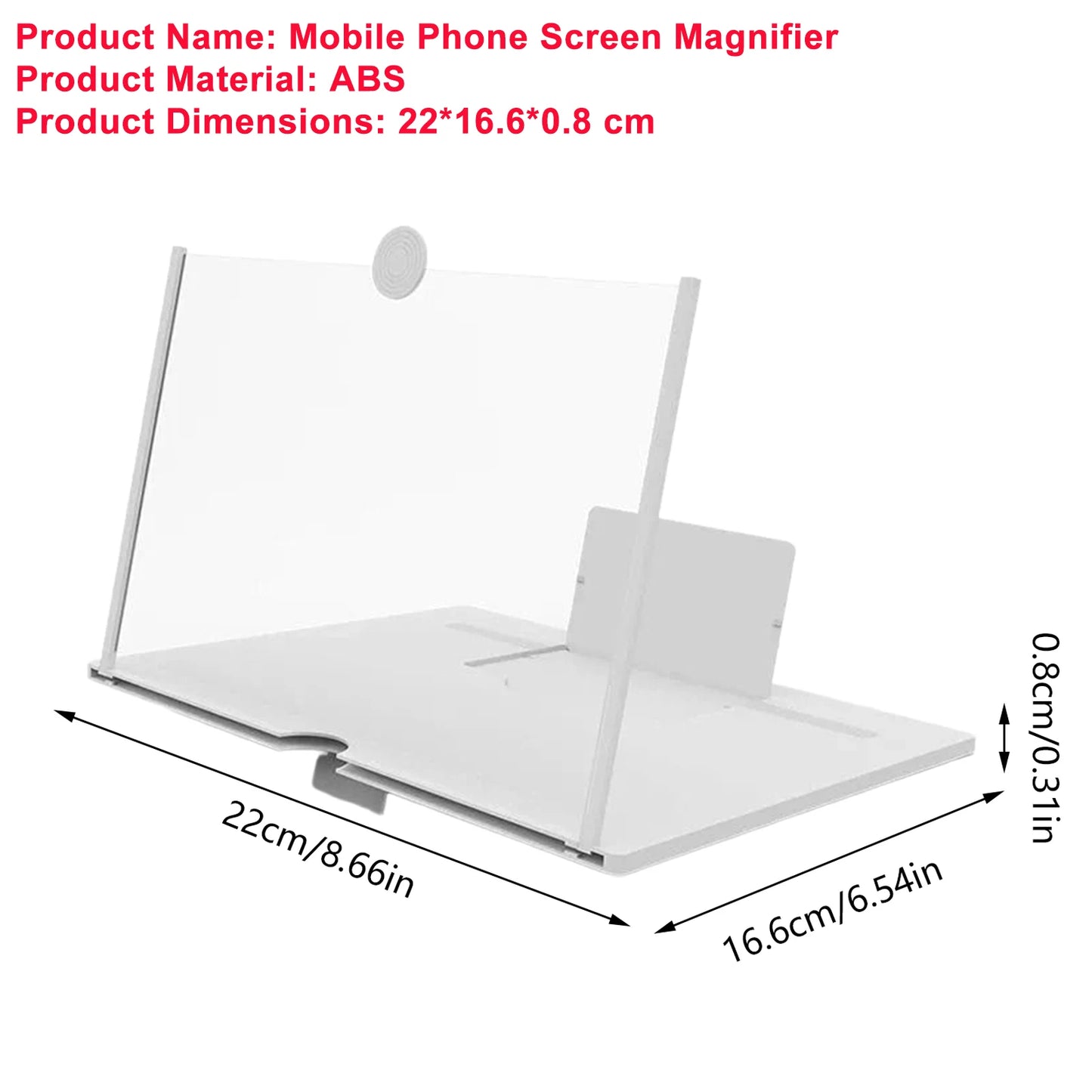18cm/22cm mobile phone amplifier HD screen magnifying glass Smart Phone Screen Magnifier for Daily Reading Multi functional