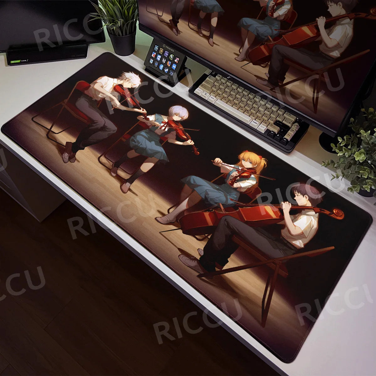 Large Mats E-E-Evangelione Mouse Pad Gamer Desk XXL Rug Office Accessories Computer Table Carpets Anime PC Gaming E-Sports Pads