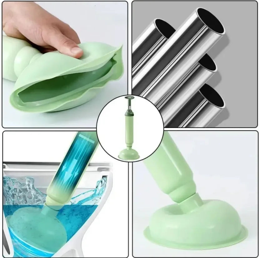 Silicone Toilet Pipe Plunger Vacuum Suction Cups High Pressure Pump Anti Blocking Unblocking Pipeline Drain Household Reusable