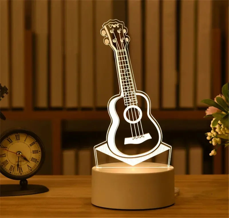 Romantic Love 3D Acrylic Neon Sign Led Lamp for Home Children's Night Lights Table Lamp Birthday Valentine's Day Bedside Lamp