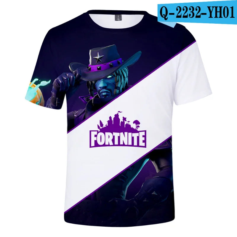 New Game Fortnite T-Shirts Anime Beach 3D Printed Streetwear Cute Cartoon O-Neck Oversized T Shirt Harajuku Kids Tees Tops Gift