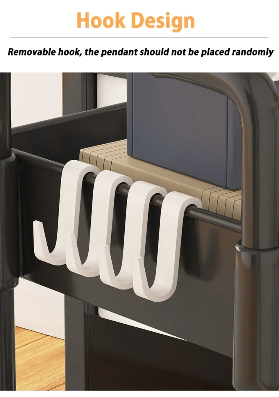 Kitchen Storage Trolley Mobile Bathroom Gap Shelf Rotatable Toys Shelves Snacks Organizer Rack Large Capacity Bookshelf Cart