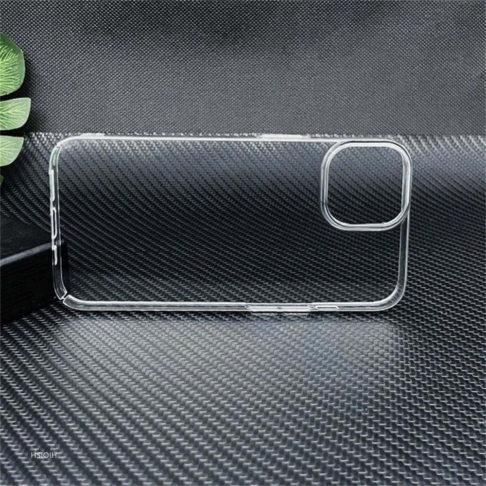 Ultra Clear PC Hard Case for iPhone 11 12 13 14 15 16 Pro X XR XS Max mini Plus Case Slim Transparent Protective Back Cover