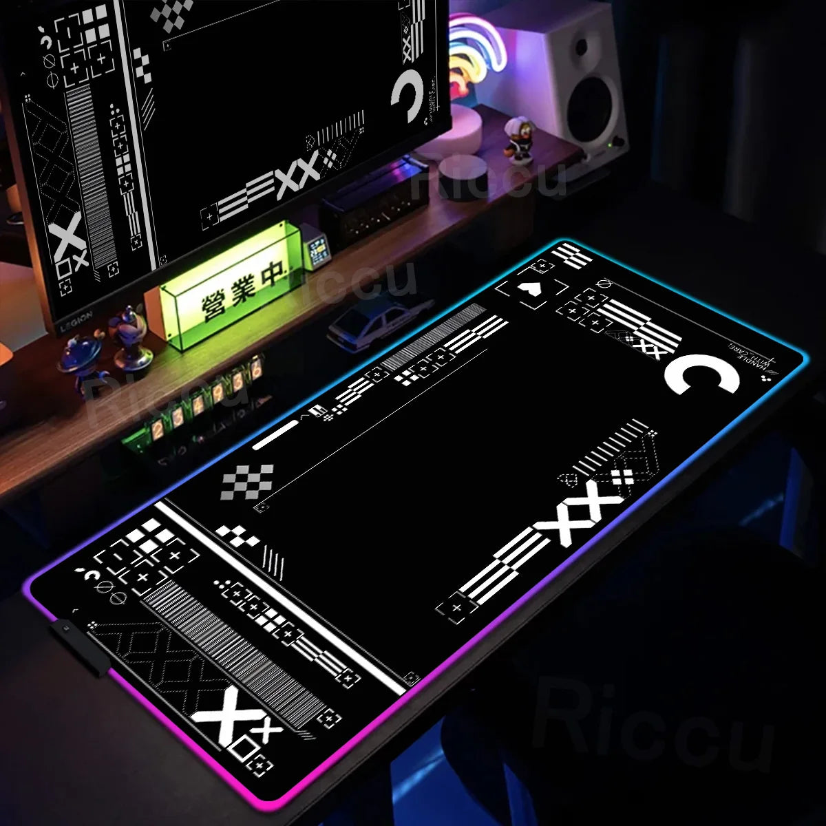 RGB Keyboard Mat Printstream Large Rubber Mouse Pad Gaming Antislip Rug LED Mouse Mat 900x400mm CSGO Gamer Mousepads PC Desk Pad