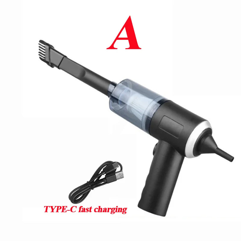 Wireless Car Vacuum Cleaner USB Charging 1200mAh Portable Cleaning Appliance Mini Wet and Dry Blow Vacuum Cleaner Household