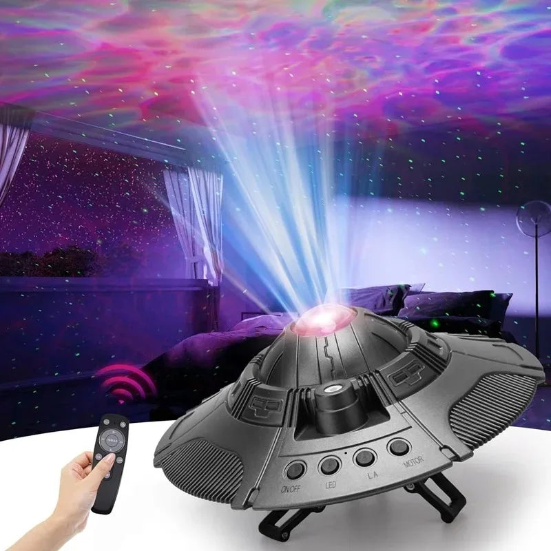 Night Light UFO LED Star Projector Planetarium Projection Galaxy Starry Sky Projector Lamp for Kids Gift Room Ambient Decoration