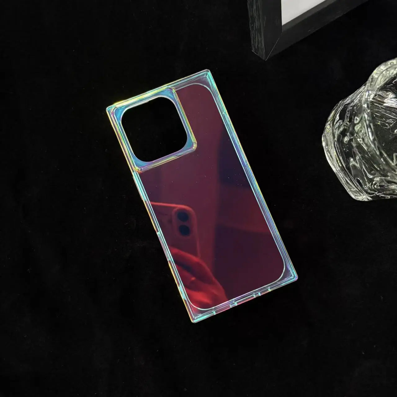Fashion Cool A Riot of Colours laser light Dazzling Rectangle Cover Case for iPhone 13 14 15 16 17 Pro Max Glossy Phone Case