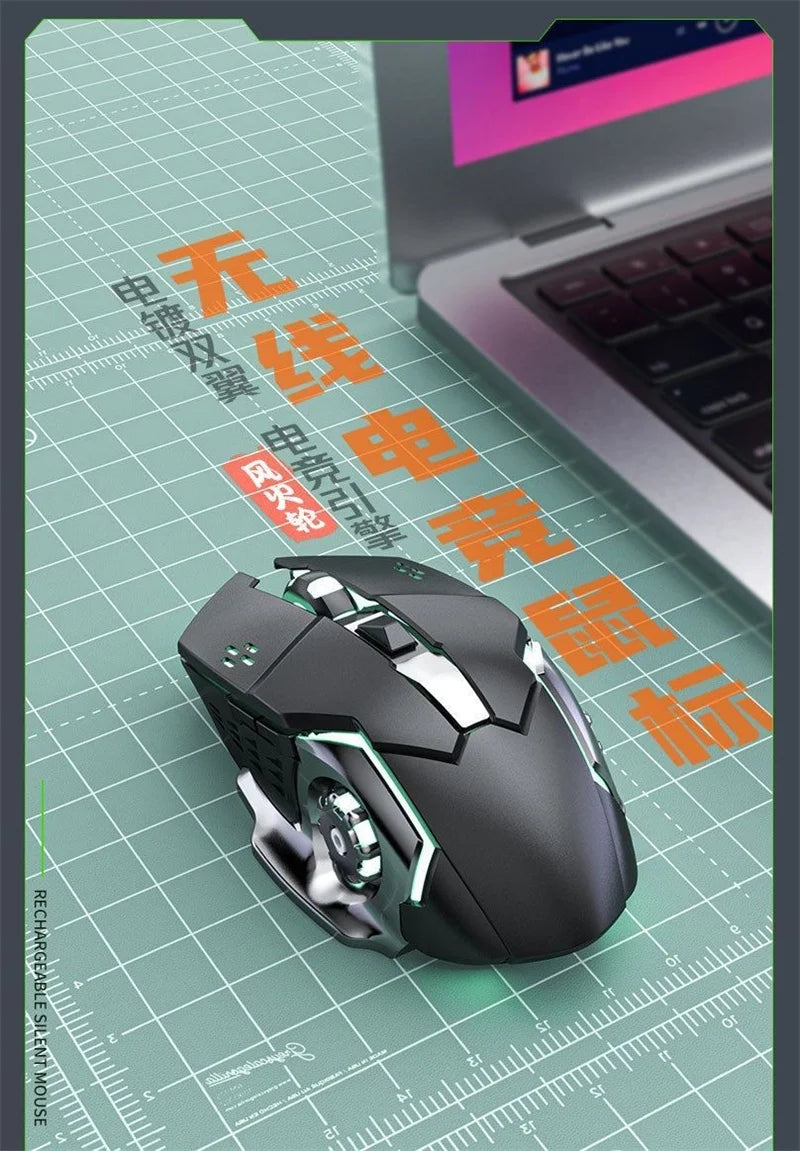 RGB Dual-Mode Wired Mouse 2.4G Wireless Mouse Gaming Mouse Rechargeable Silent Mouse 3600 DPI Adjustable Mouse Mice for Laptop