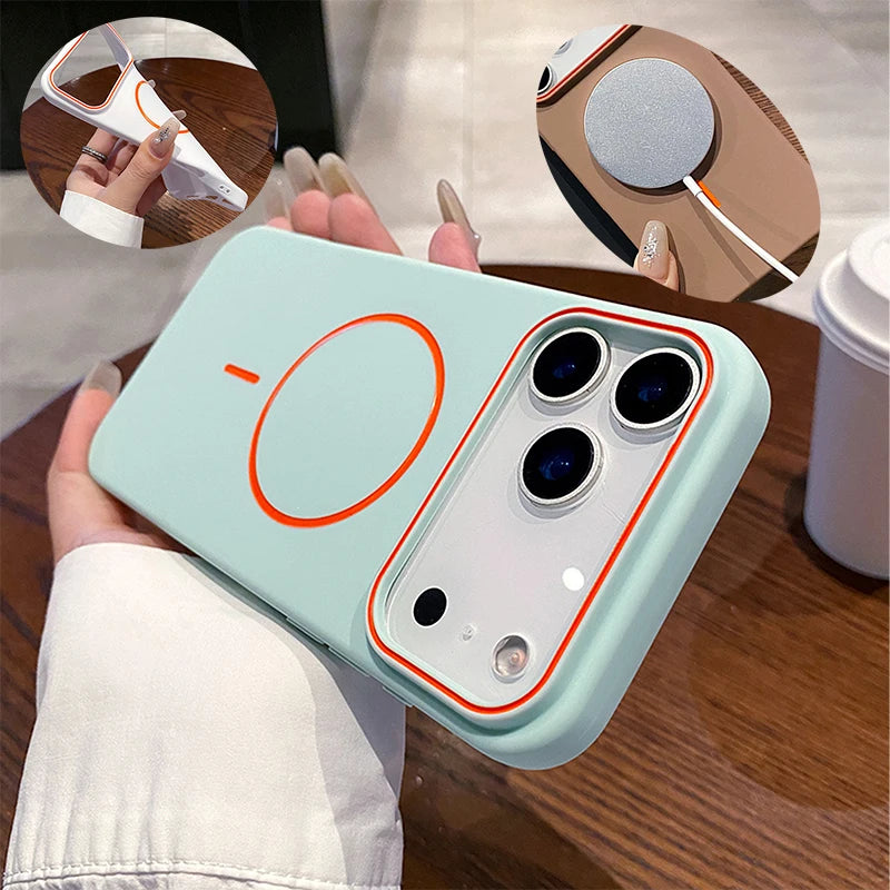For Magsafe Magnetic Wireless Charging Luxury Solid Color Matte TPU Bumper Phone Case For iPhone 17 Pro Max/17/17 Pro Air Cover