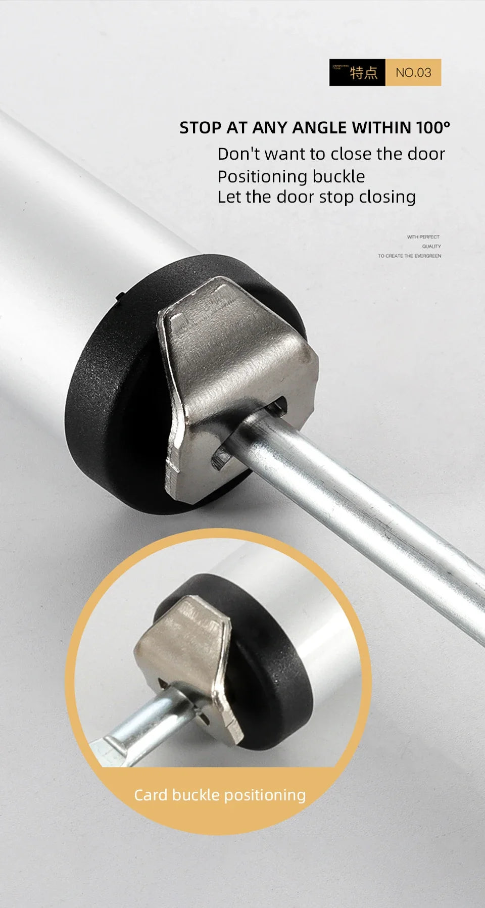 Automatic Spring Door Closer Stop Buffer Speed 90 Degree Positioning Closing Folding Hardware