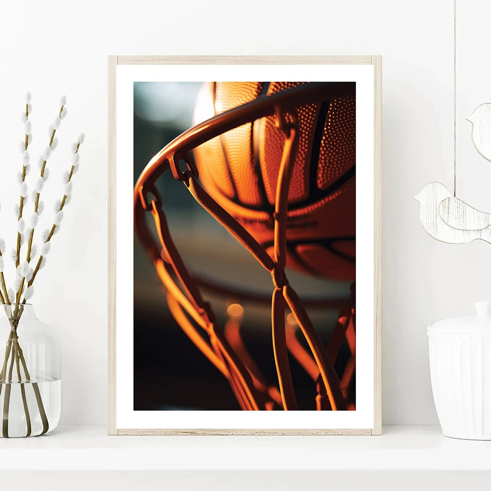 Basketball Dream Inspirational Quotes Canvas Wall Art Painting Poster for Players Fans Living Room Boy Bedroom Home Decor Mural