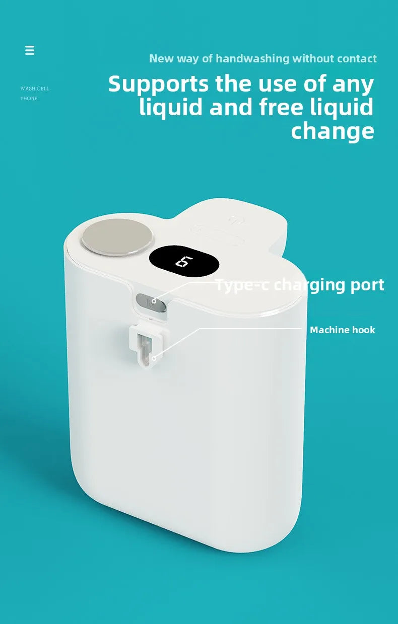 500ML Automatic Soap Dispenser Touchless Type C USB Rechargeable Electric Soap Dispenser Waterproof Foam/Liquid Dispenser