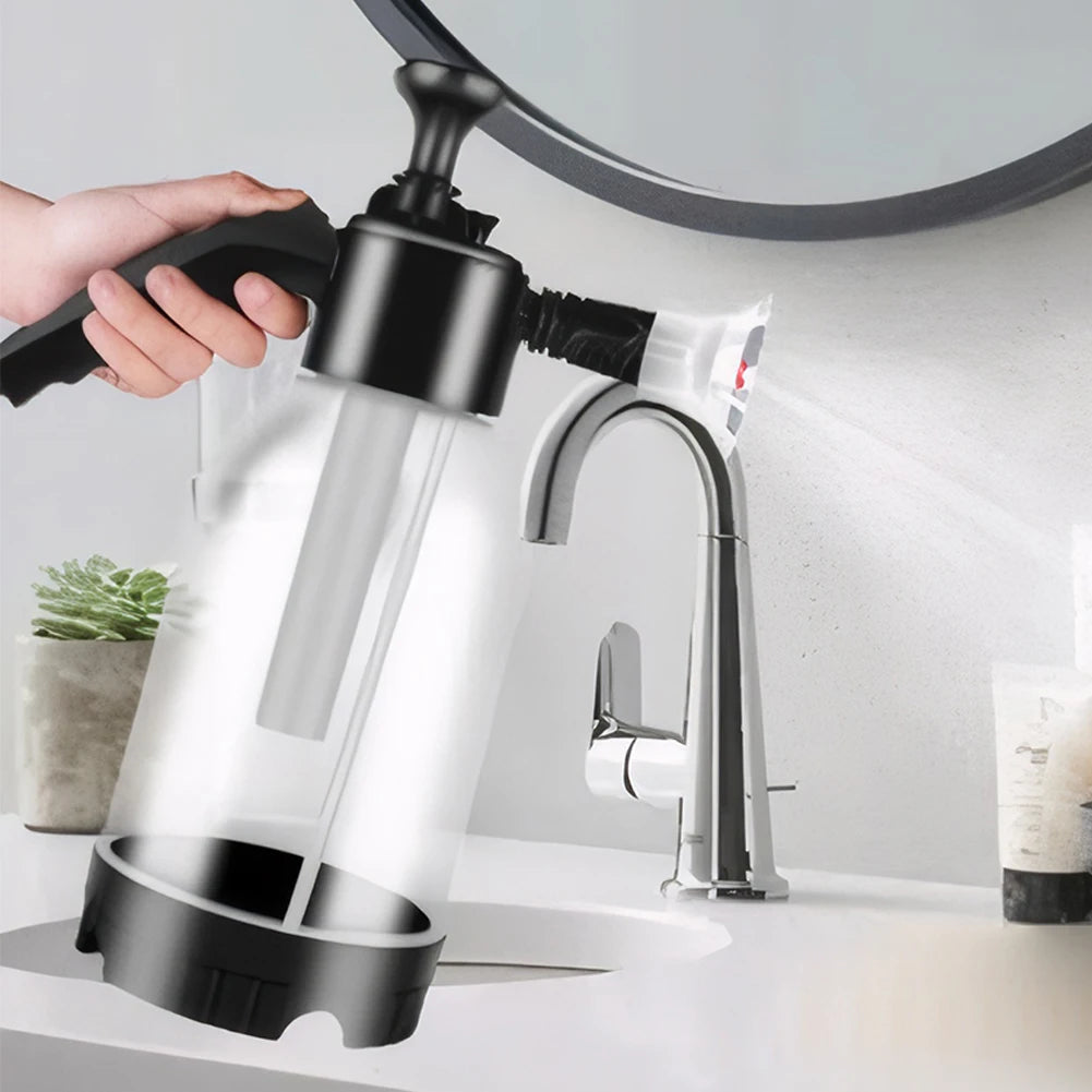 2L Foam Sprayer with Two Nozzle Options Hand Pressure Snow Foam Sprayer Water Sprayer Pump Foam Sprayer for Car Washing