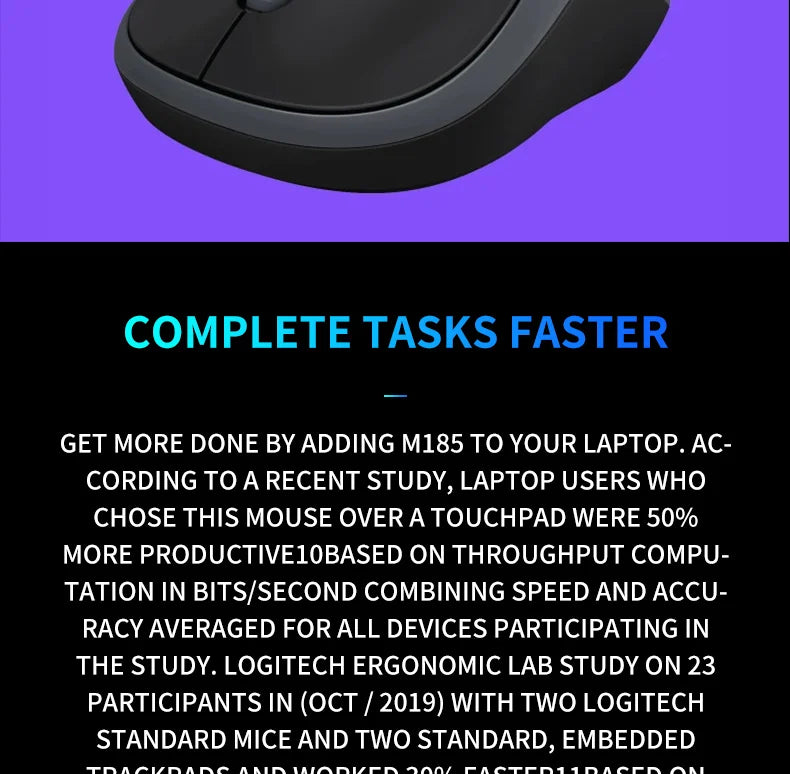 Logitech G304 M185 Eco-Friendly Wireless Mouse, Silent and Low Power, Ideal for Home, Office, and Study, Best Value Choice