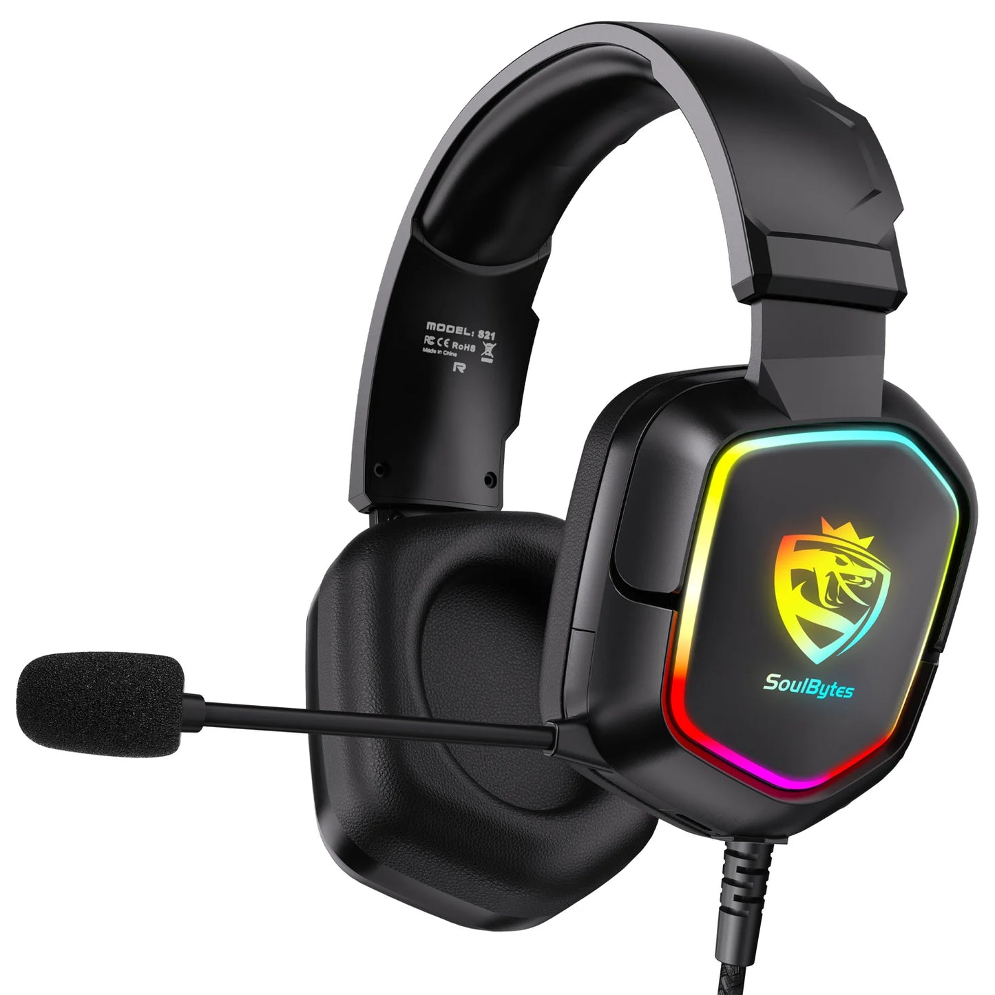 Gaming Headset with Mic Dynamic RGB/In-line control For PC PS4 PS5 Gaming Headphones 3.5mm USB Headphones for Laptop Computer