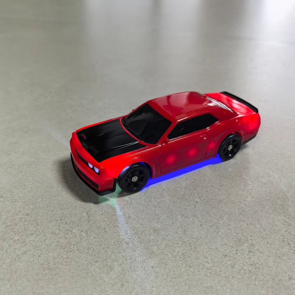 1/43 HB-RP43 RC Drift Car with DIY White Body Shell & Extra Tires 2.4G 4WD ESP Gyro Stabilization Full Proportional Control Car