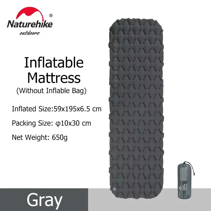 Naturehike Inflatable Mattress Air Mattress Camping Mat Ultralight Camping Mattress Sleeping Mat Camping Bed Nylon Sleeping Pad
